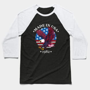 Made in USA 1982 - Patriotic National Eagle Baseball T-Shirt